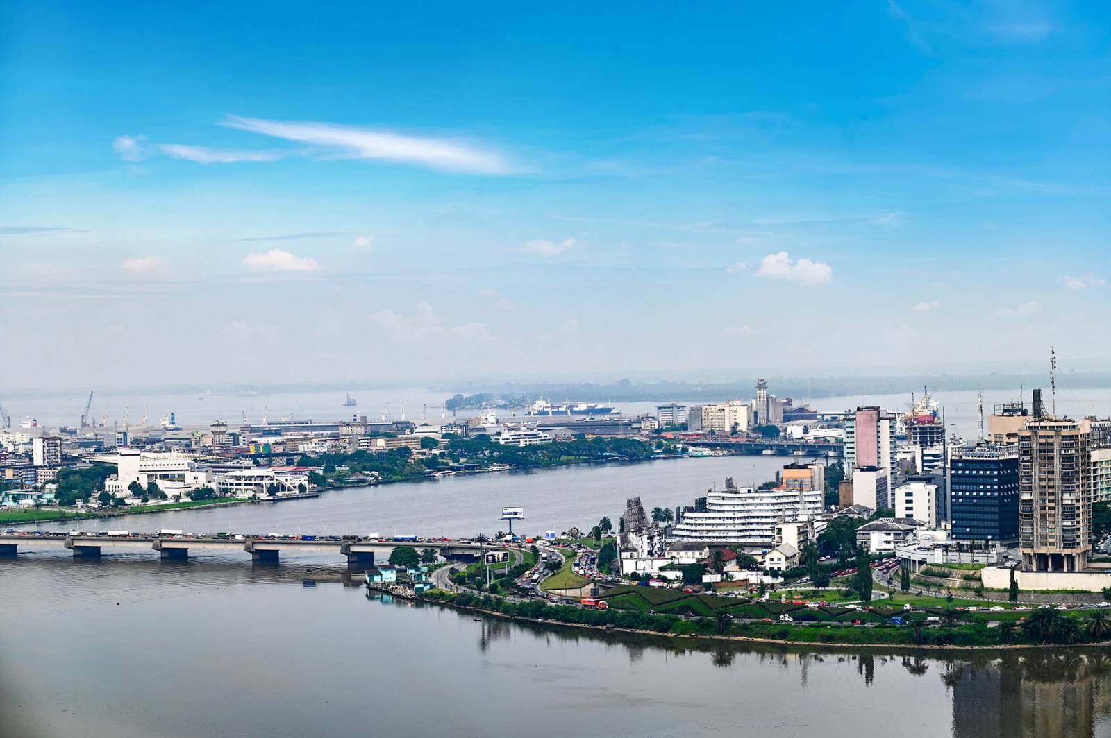 CVCI — vue aérienne d'Abidjan